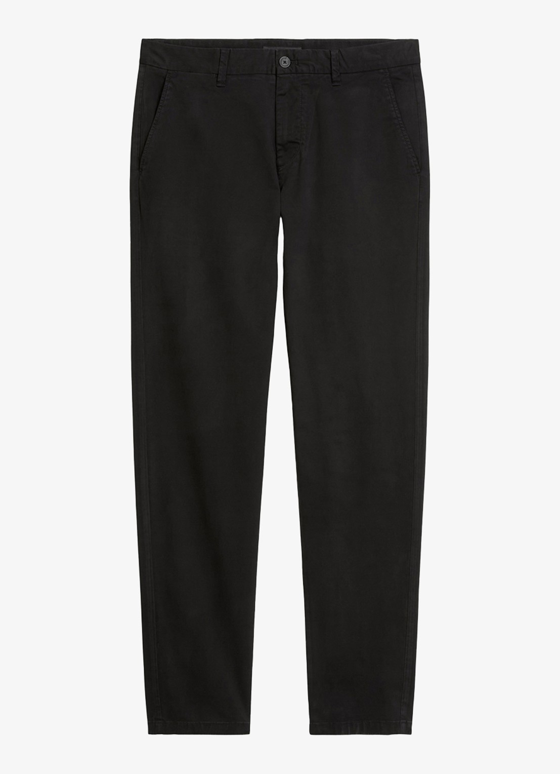 Marc O'Polo Tapered fit chino in katoenblend - voorkant 2 black-990 / zwart