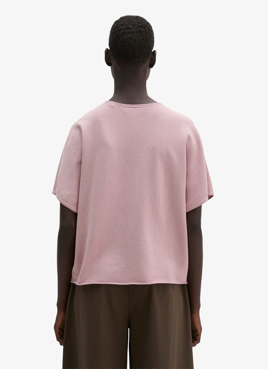 Marc O'Polo Trui met V-hals - achterkant 5 mild rose / paars