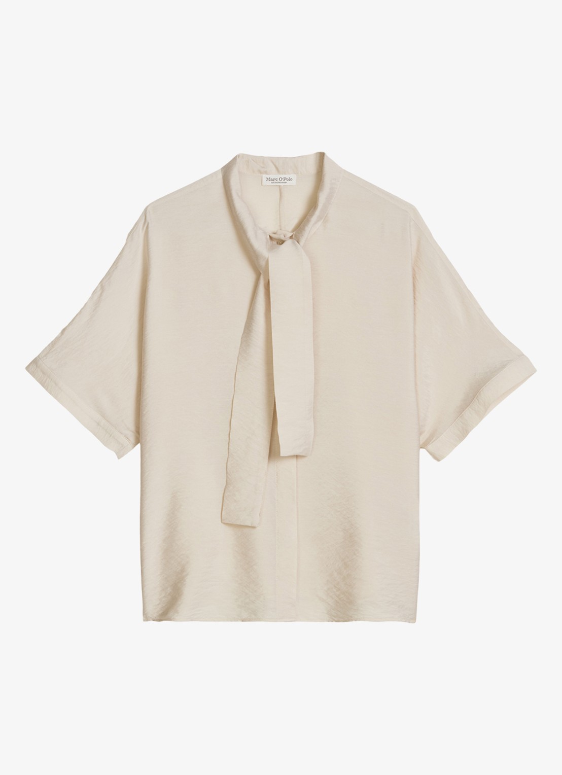 Marc O'Polo Tuniek met sjaalkraag - voorkant 3 beige