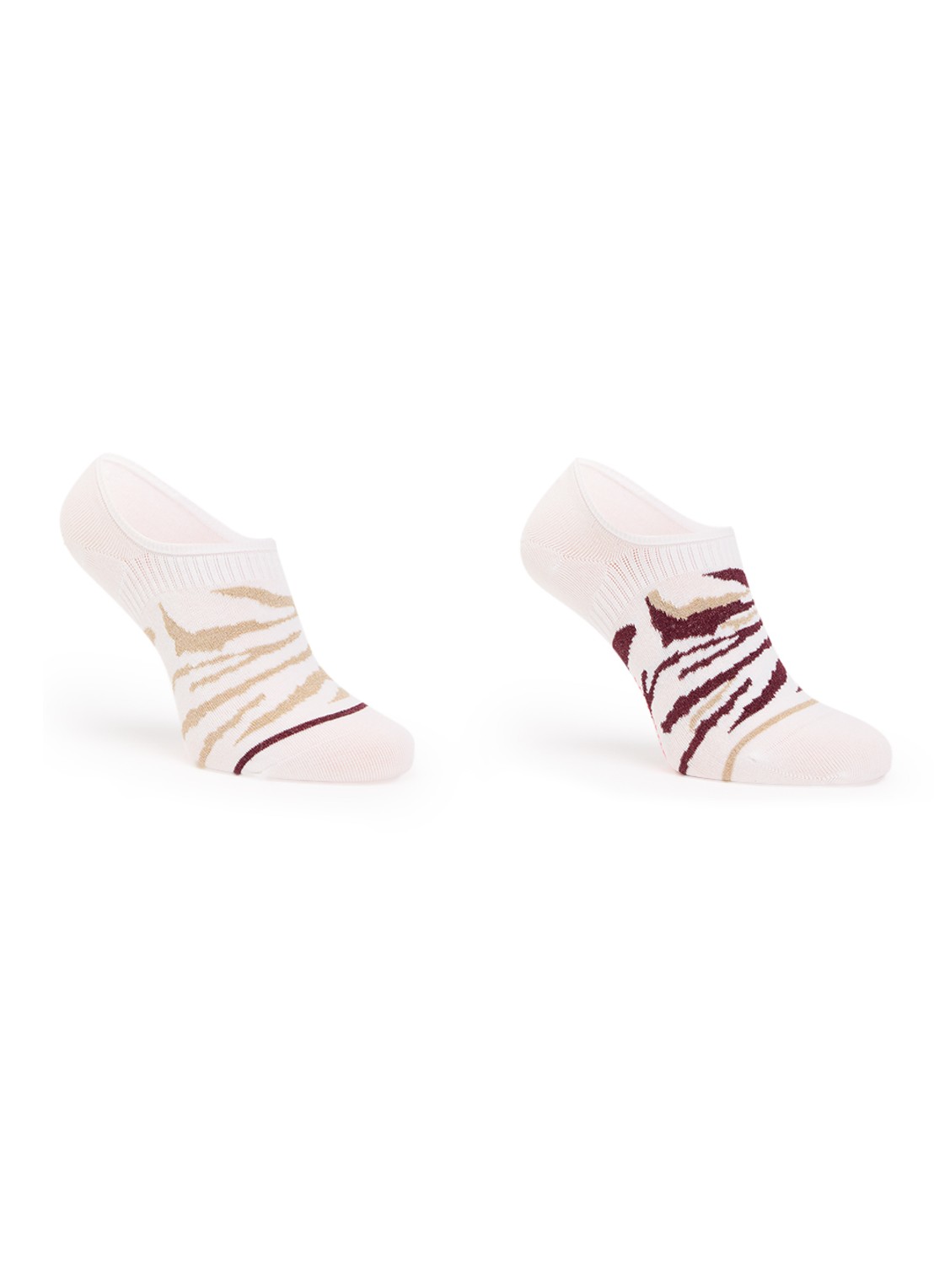 MarcMarcs Bridget kousenvoetjes in katoenblend met glitter in 2-pack - voorkant 2 bordeauxrood