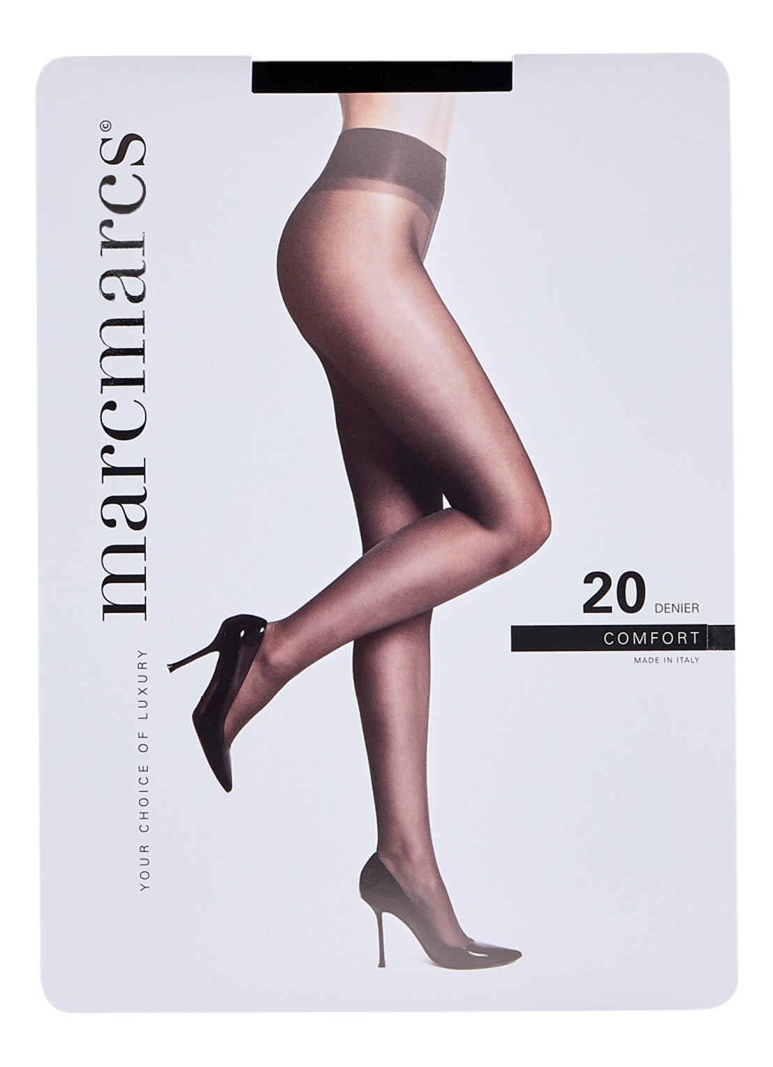 MarcMarcs Comfort panty in 20 denier  - voorkant zwart