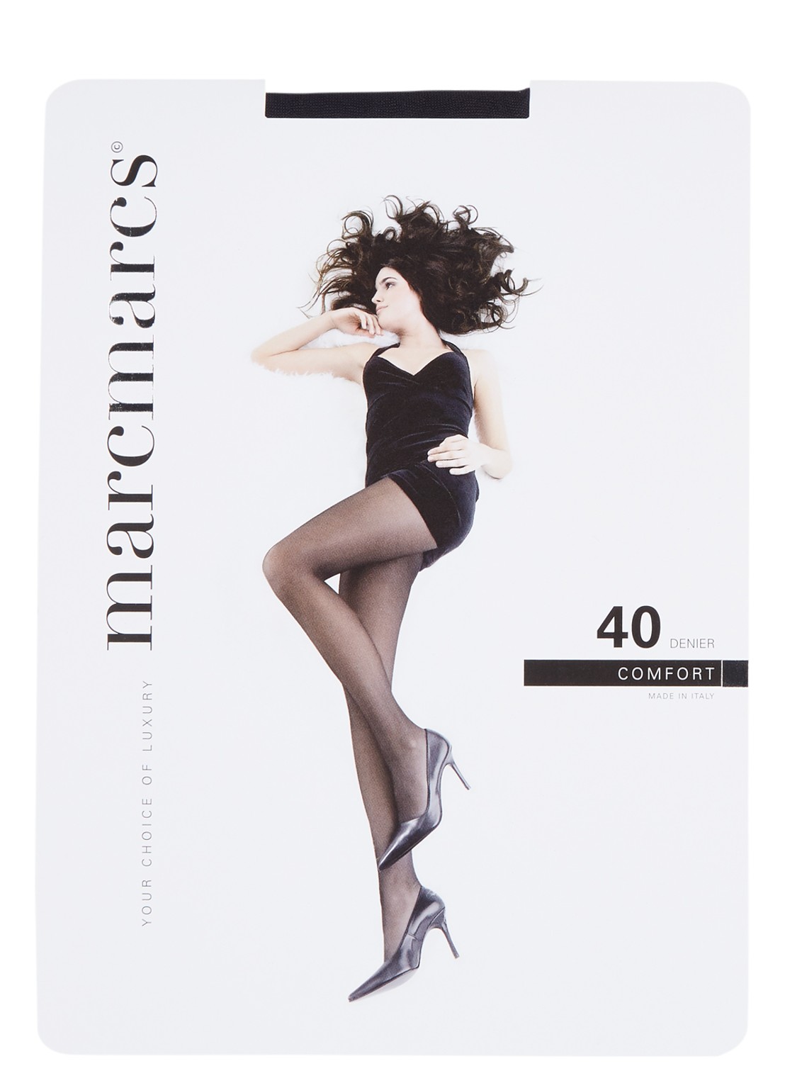 MarcMarcs Comfort panty in 40 denier met zijdeglans - voorkant 3 indigo