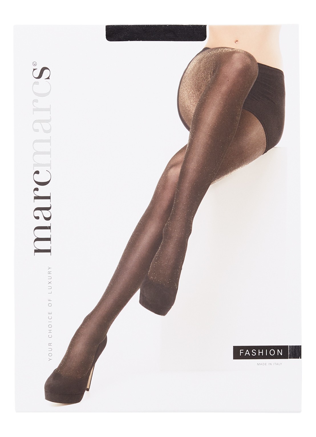 MarcMarcs Fashion panty met lurex  - voorkant 2 zilver