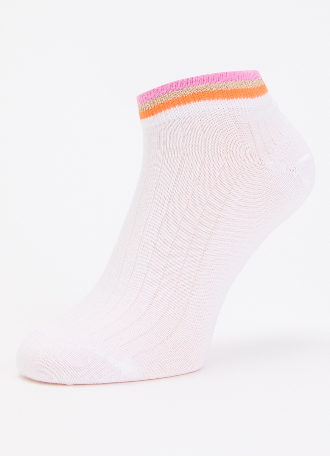 MarcMarcs Felice sneakersokken in katoenblend met glitter in 2-pack - detail 3 orange