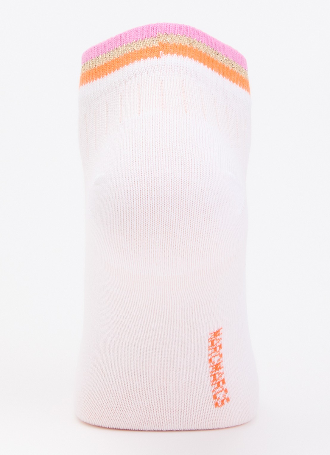 MarcMarcs Felice sneakersokken in katoenblend met glitter in 2-pack - voorkant 2 orange