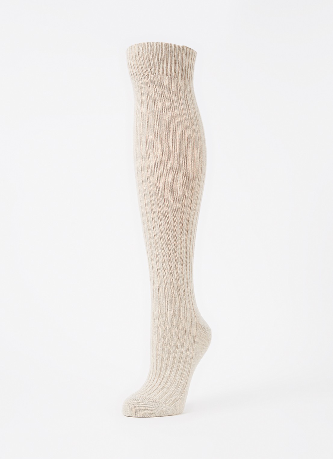MarcMarcs Kniekousen in kasjmierblend - detail 3 beige