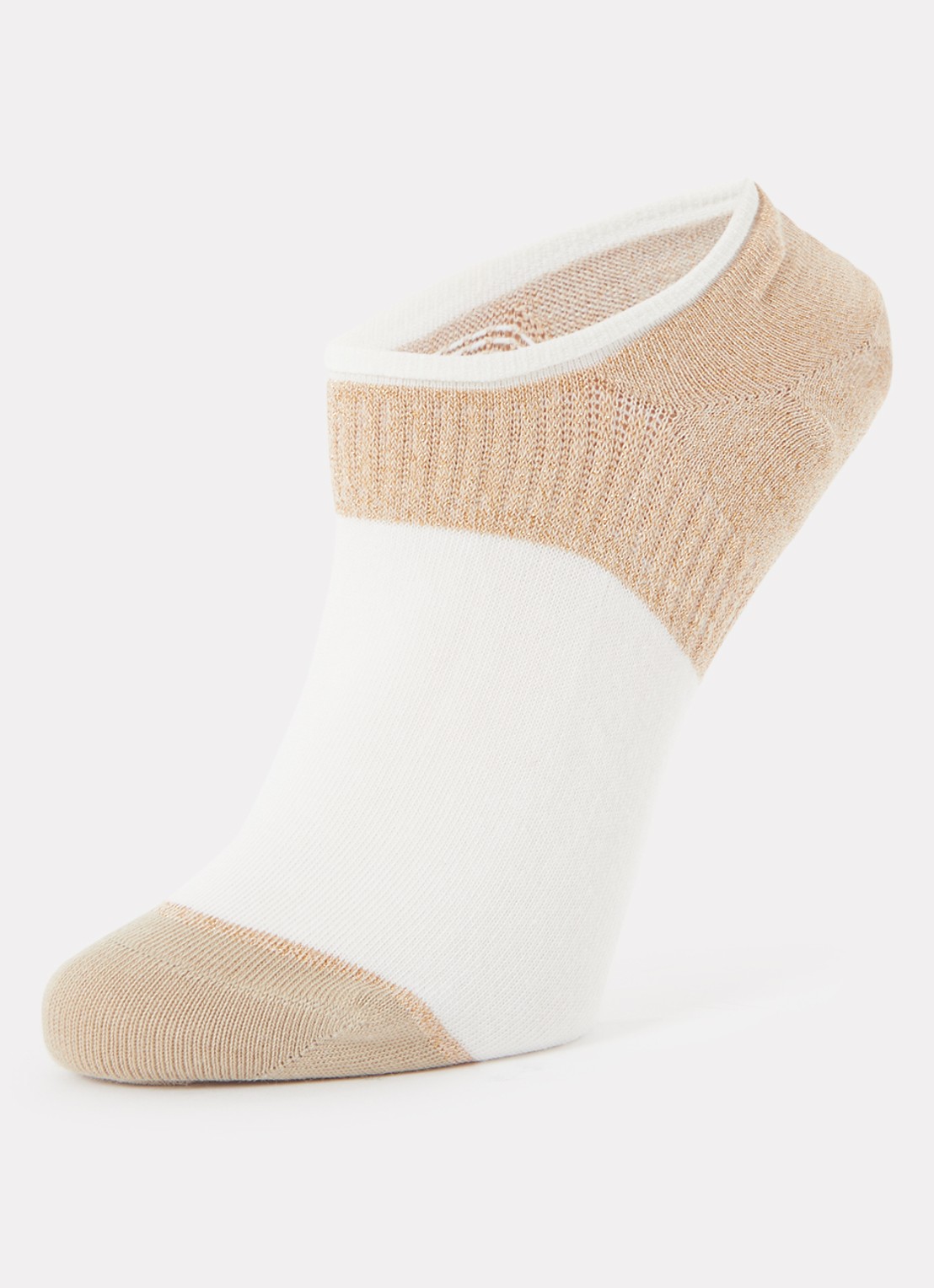 MarcMarcs Livia sneakersokken met lurex - detail 3 gebroken wit