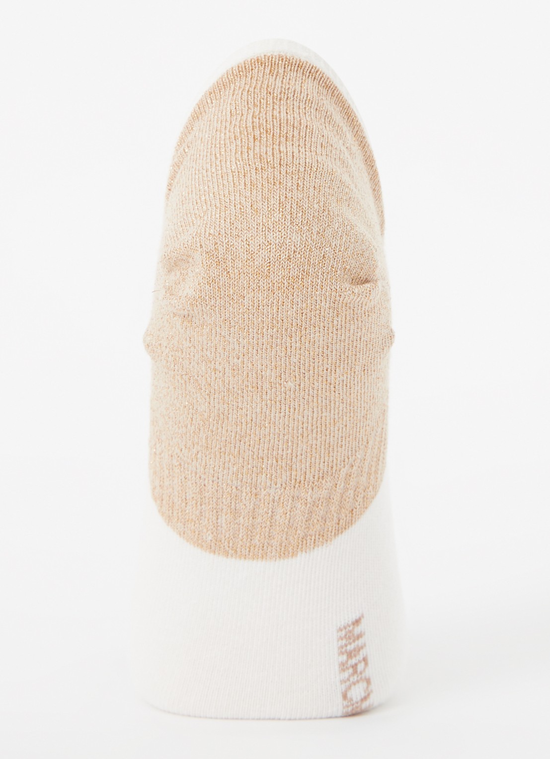 MarcMarcs Livia sneakersokken met lurex - voorkant 2 gebroken wit