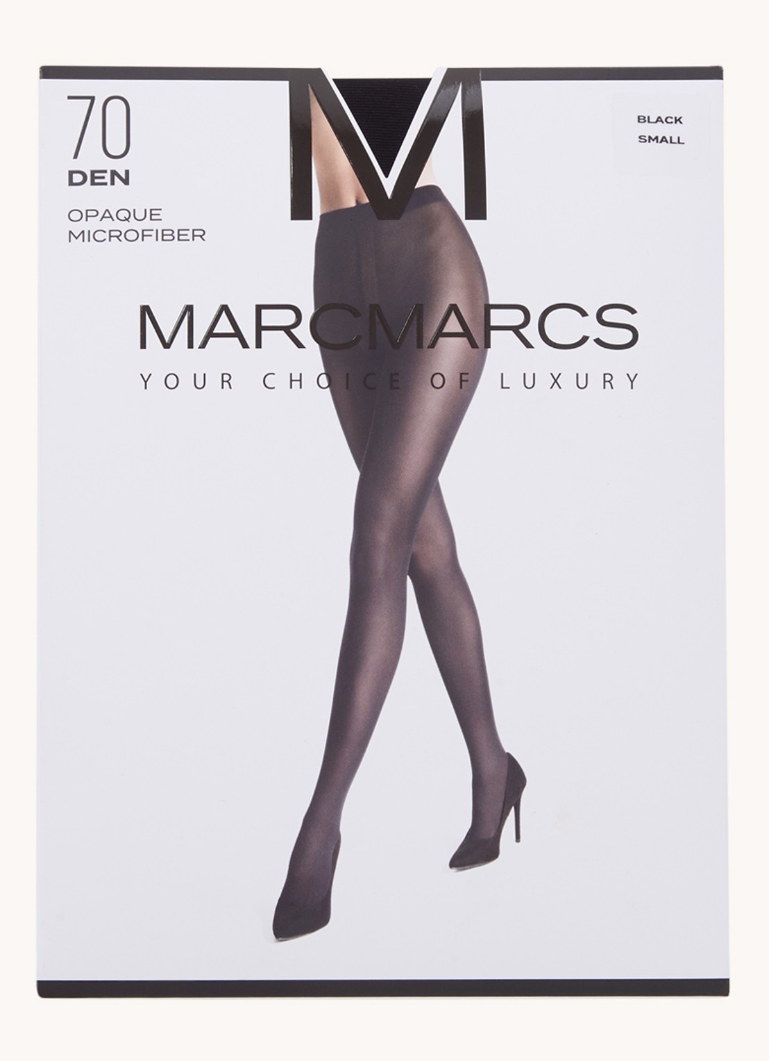MarcMarcs Microfiber panty in 70 denier black - voorkant 3 zwart