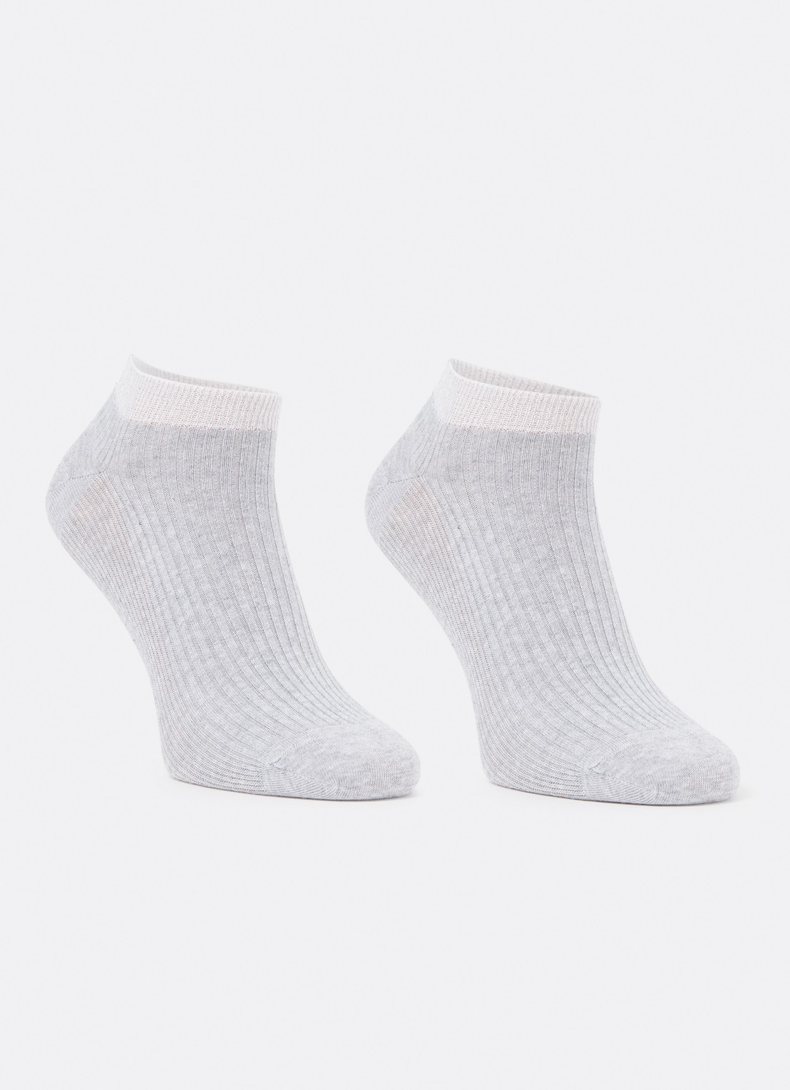 MarcMarcs Moscow sneakersokken met glitter in 2-pack - voorkant 2 lichtgrijs
