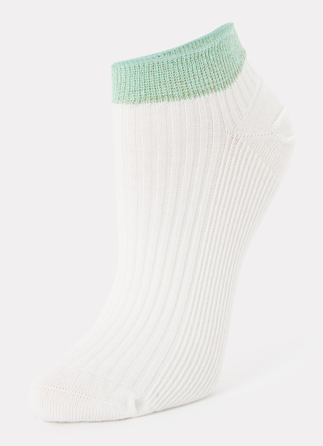 MarcMarcs Moscow sneakersokken met glitter in 2-pack - detail 3 groen