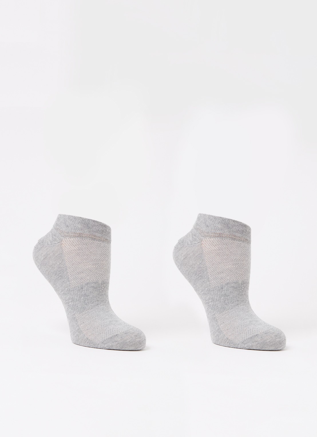 MarcMarcs Sneakersokken in 2-pack - voorkant 2 grijs