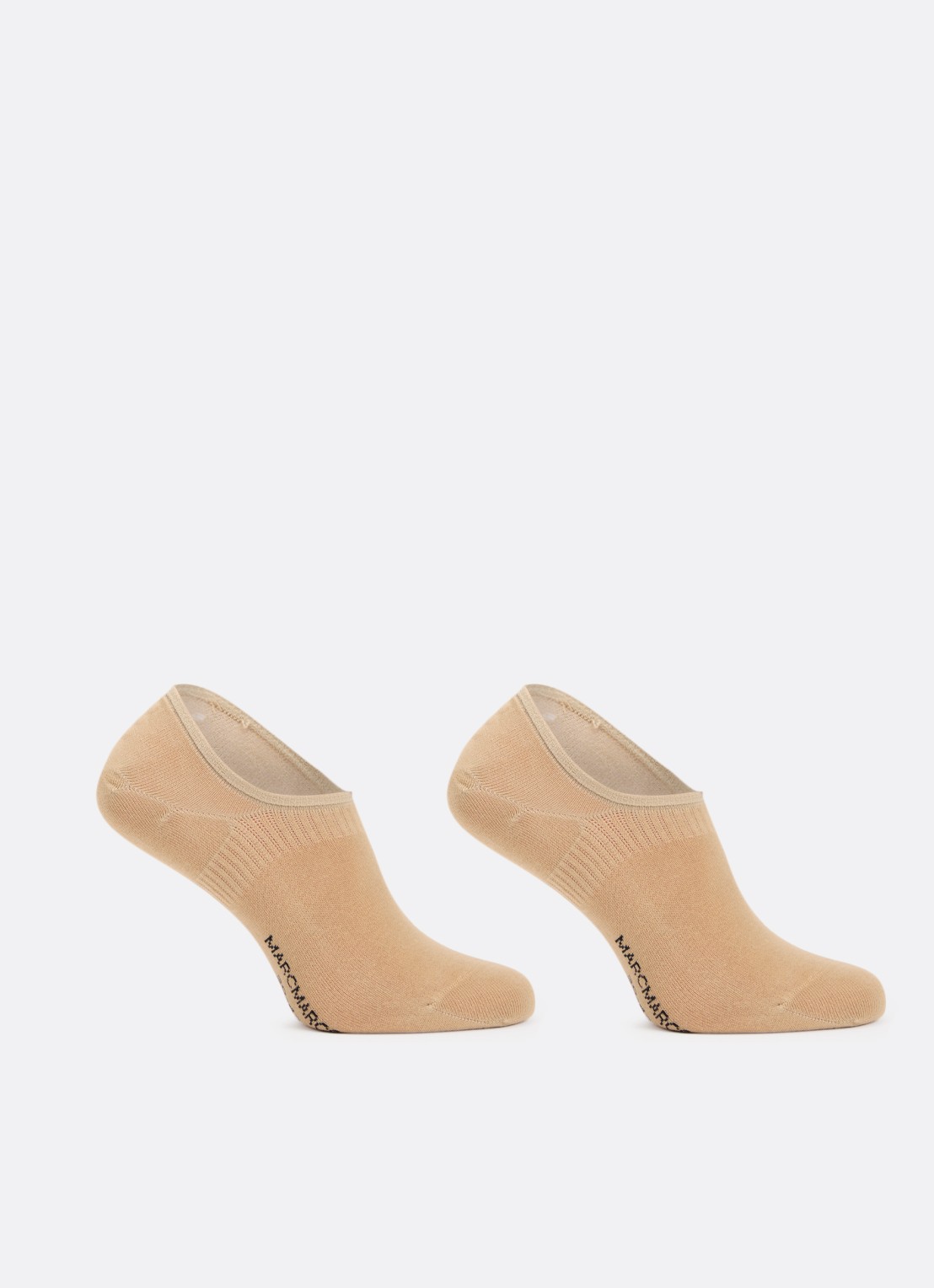 MarcMarcs Sneakersokken in 2-pack - voorkant beige