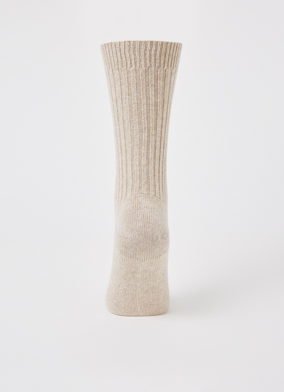 MarcMarcs Sokken in kasjmierblend met ribstructuur - voorkant 3 beige
