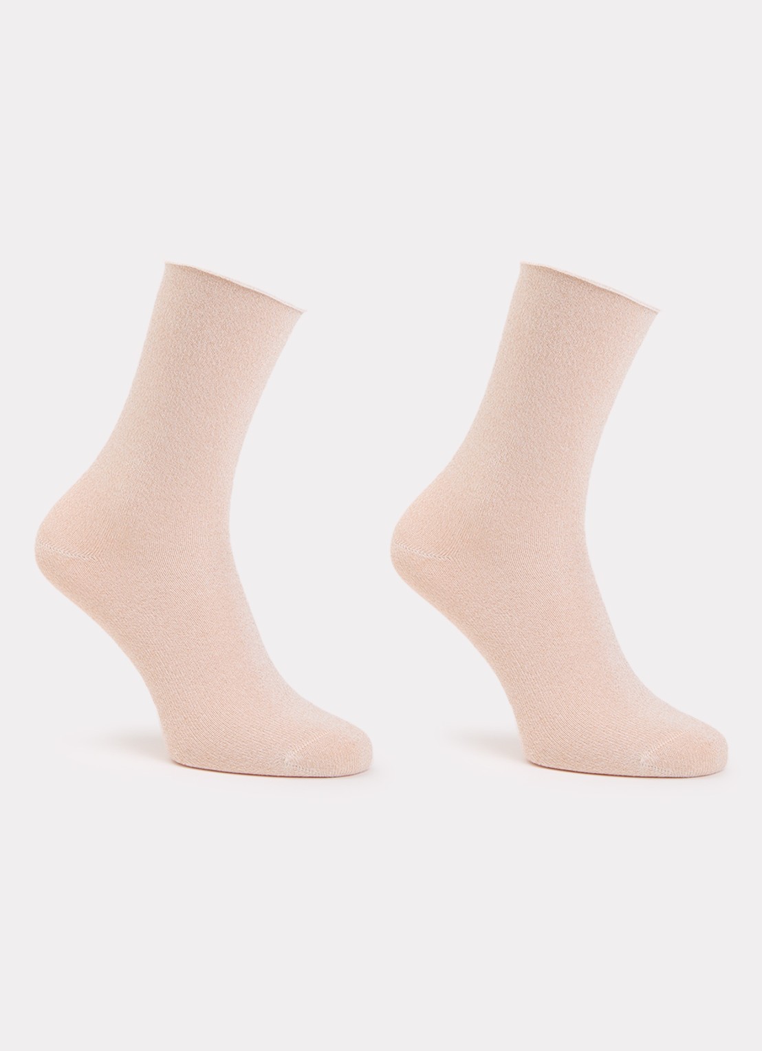 MarcMarcs Sokken met glitter in 2-pack - voorkant creme