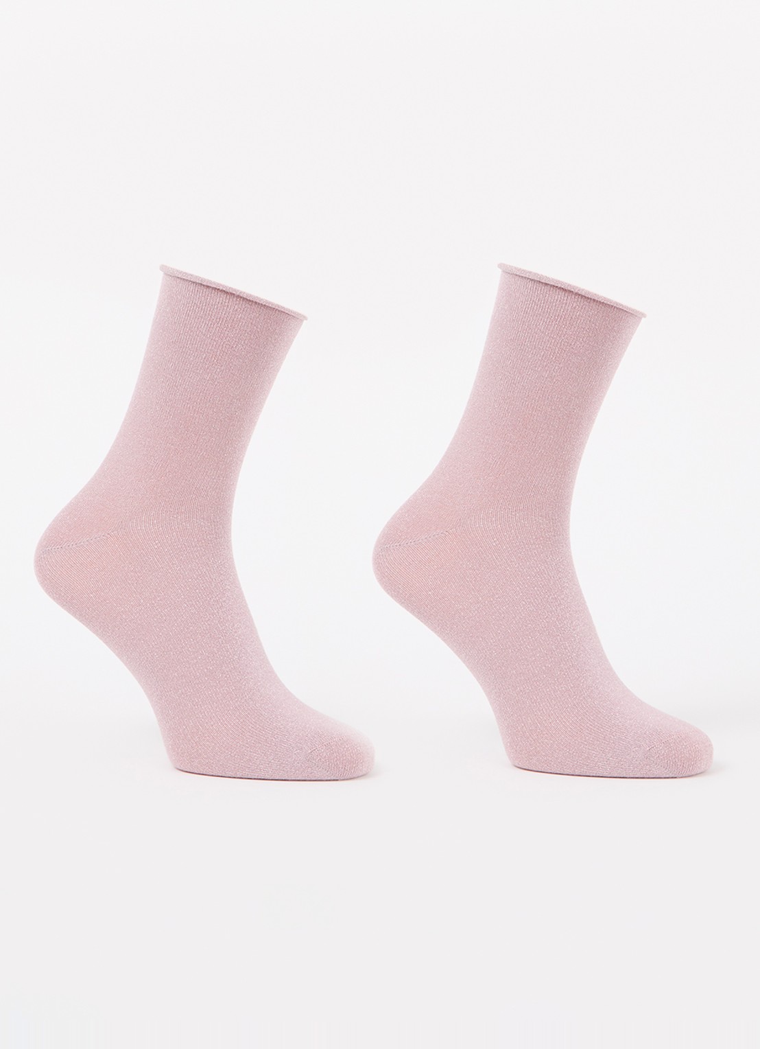 MarcMarcs Sokken met lurex in 2-pack - voorkant oudroze