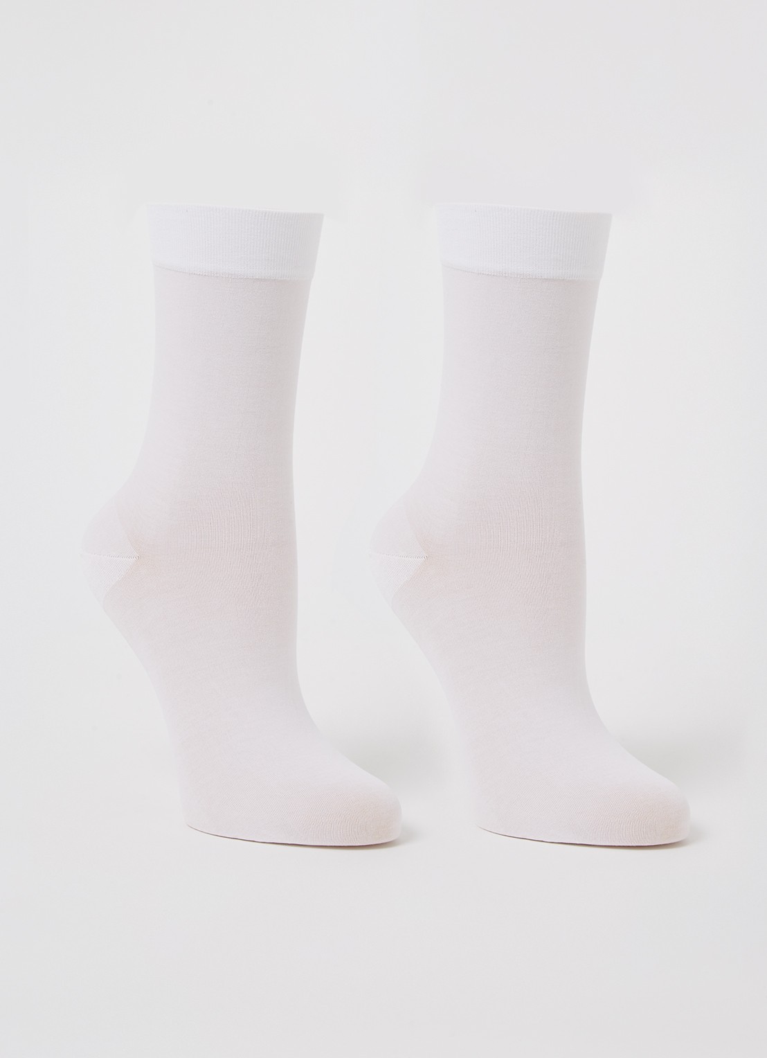 MarcMarcs Ultra Fine sokken in 2-pack  - voorkant 2 wit