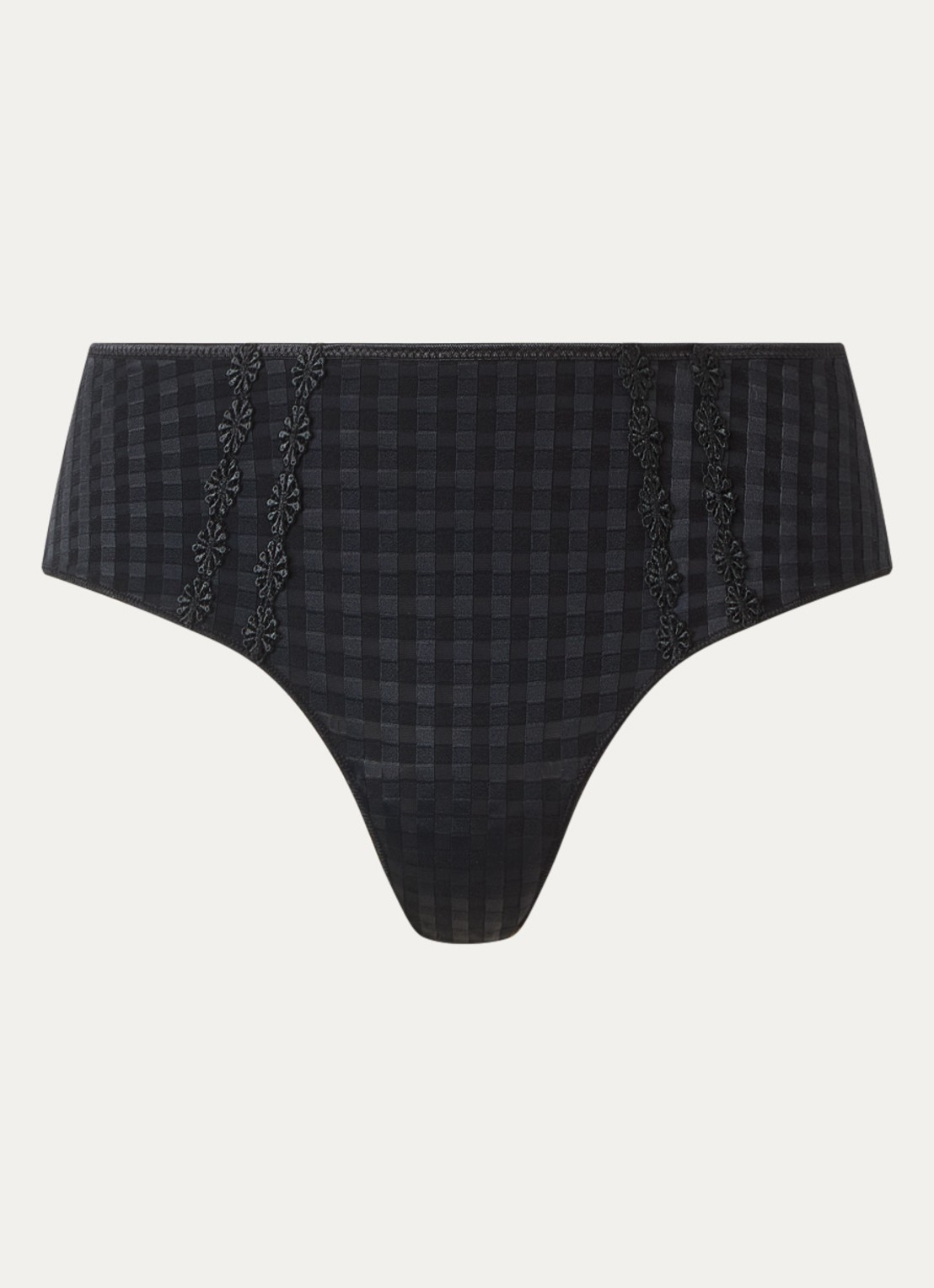 Marie Jo  Avero hipster met ruitdessin en glansdraad - voorkant 4 zwart