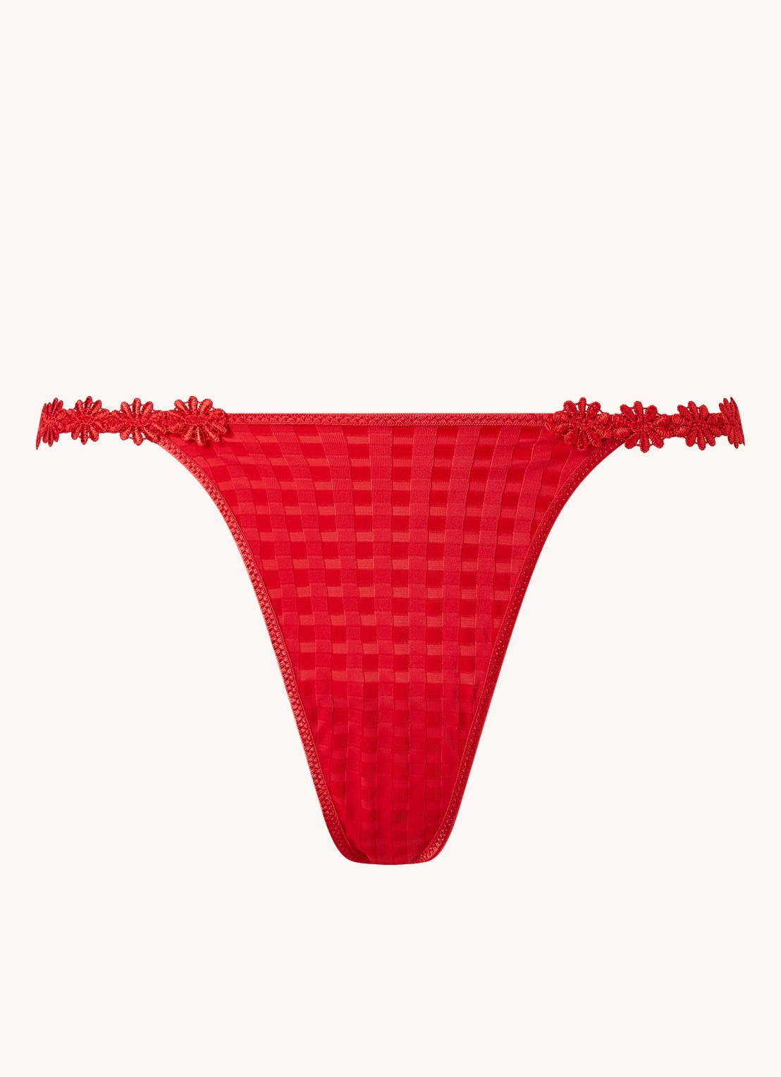 Marie Jo Avero string met borduring - voorkant rood