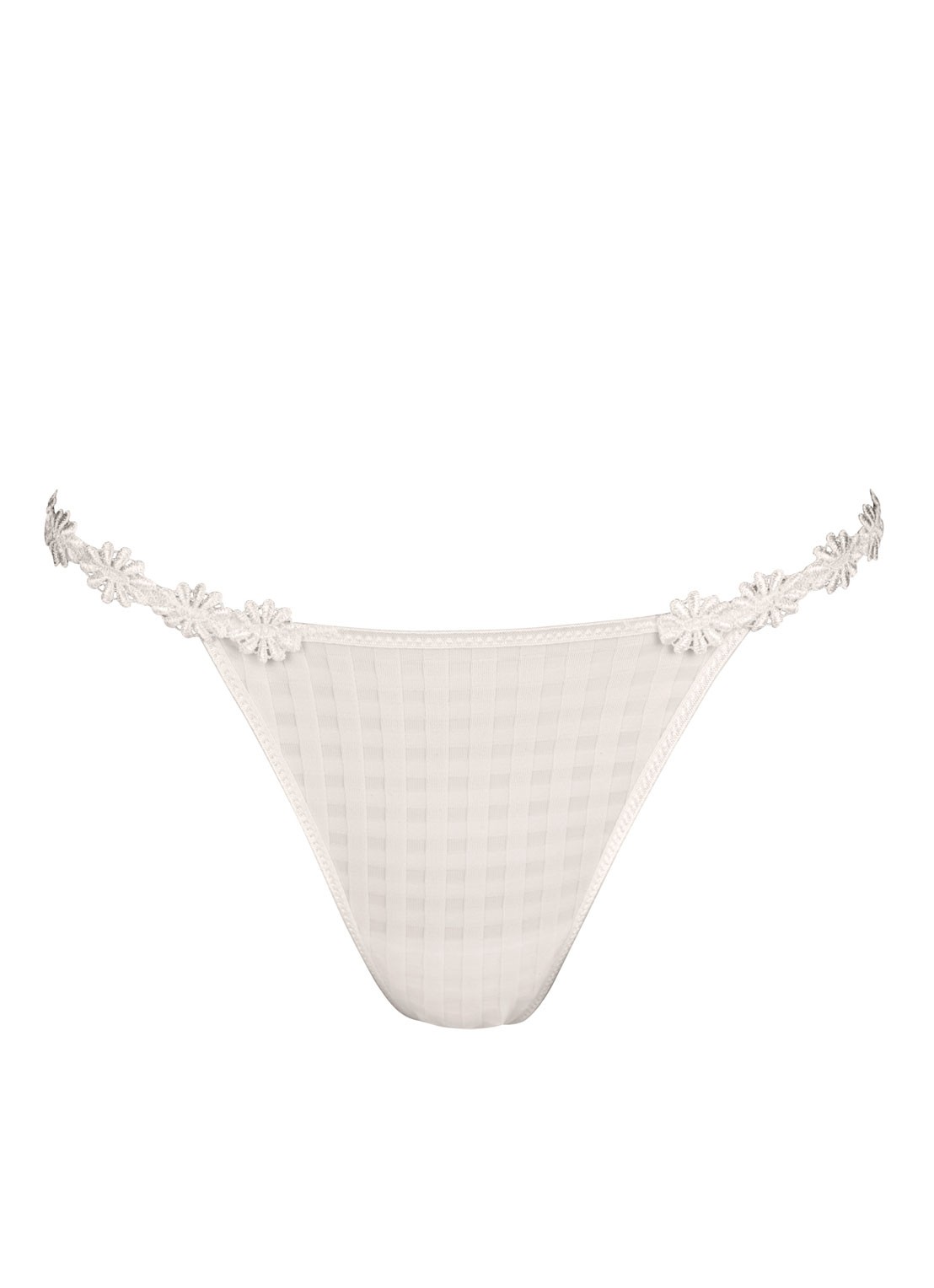 Marie Jo Avero string met ruitdessin - voorkant 3 gebroken wit