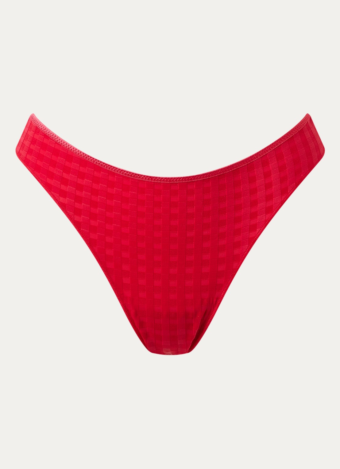 Marie Jo Avero string met ruitdessin - voorkant rood