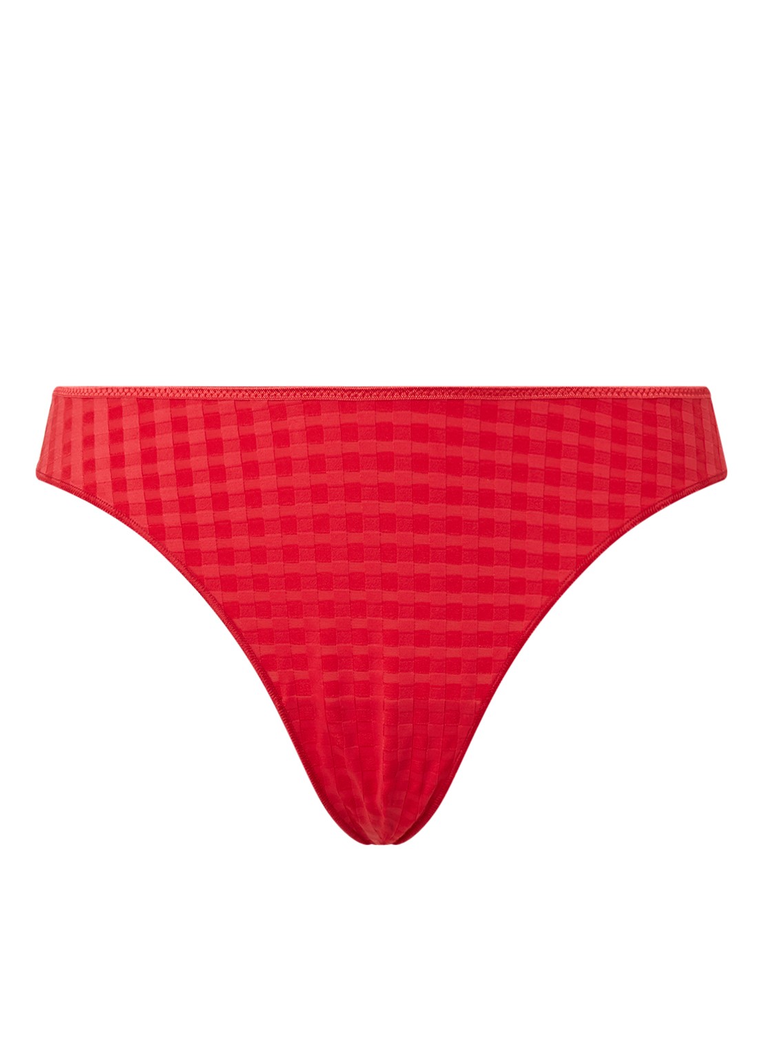 Marie Jo Avero string met ruitdessin - voorkant 2 rood