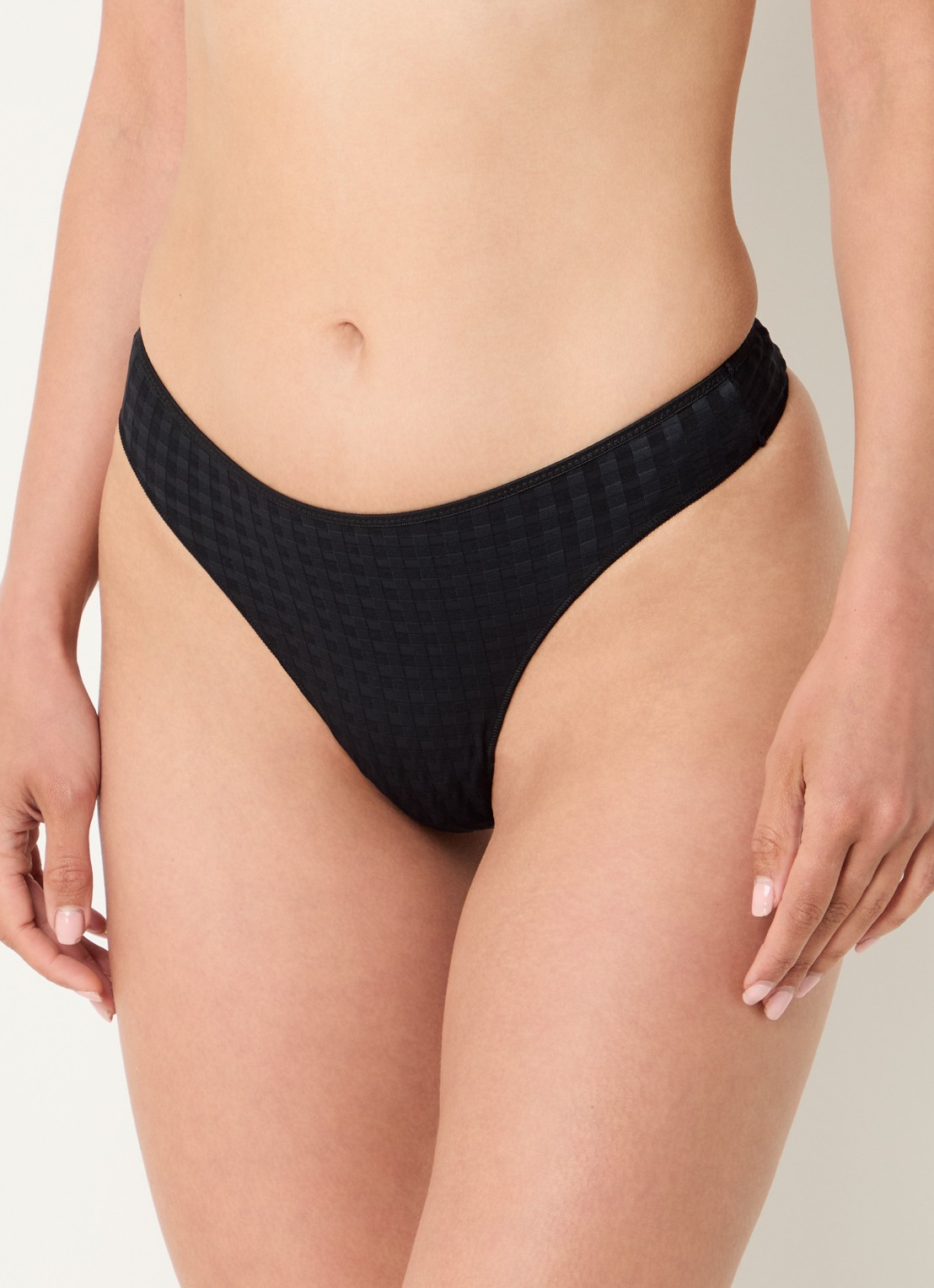 Marie Jo Avero string met ruitdessin - detail 3 zwart