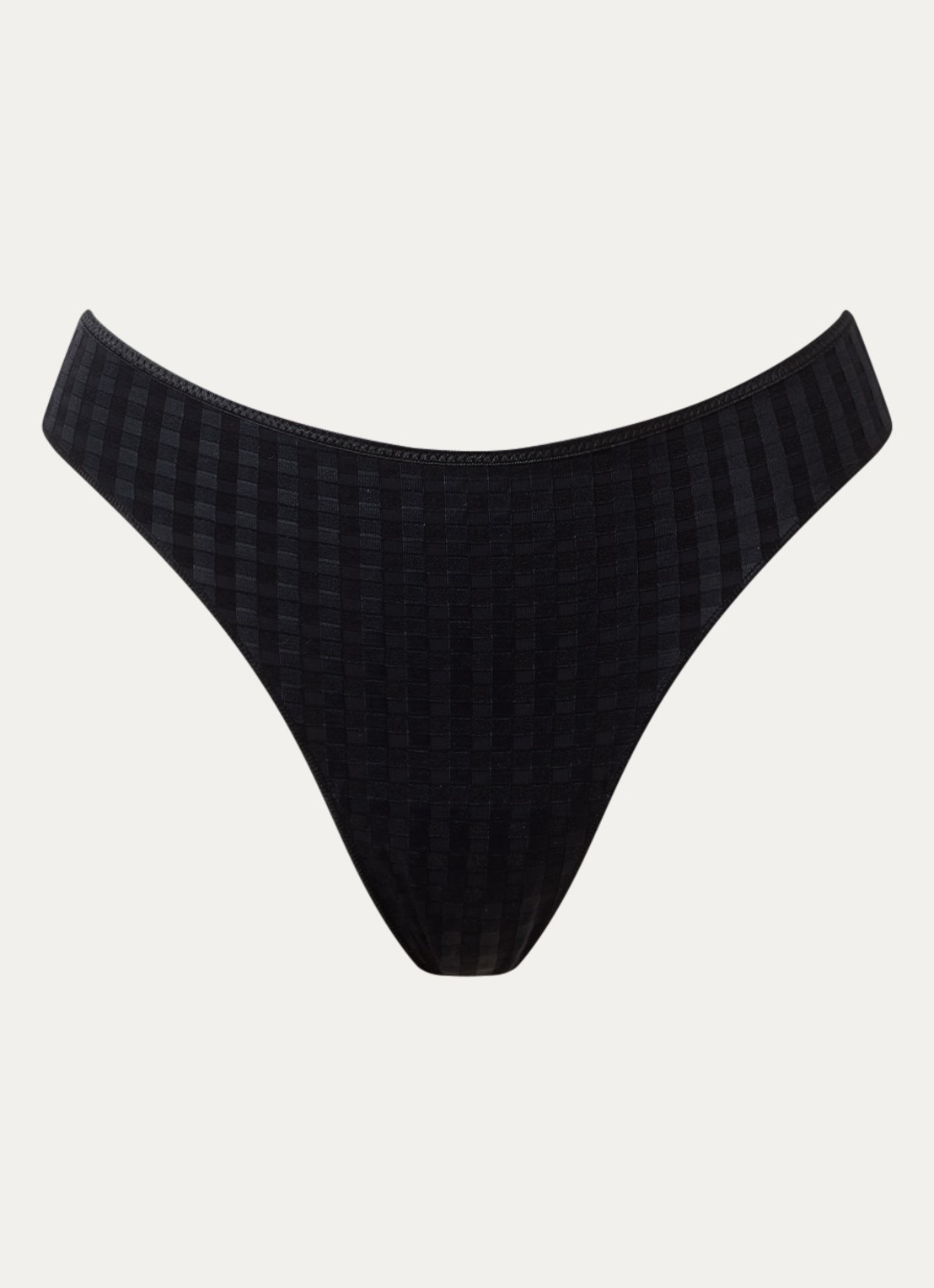 Marie Jo Avero string met ruitdessin - voorkant 6 zwart
