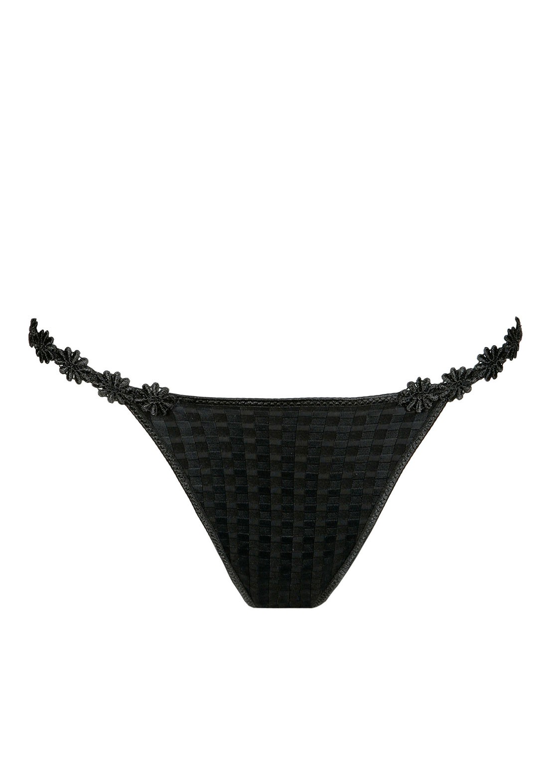 Marie Jo Avero string met ruitdessin - voorkant 2 zwart