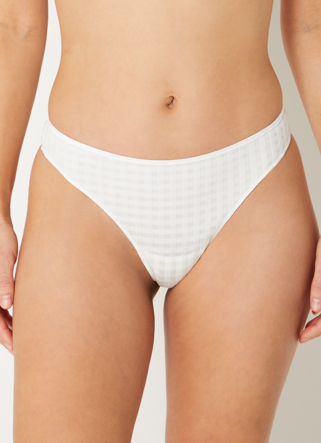 Marie Jo Avero string met ruitdessin - detail 4 ivoor