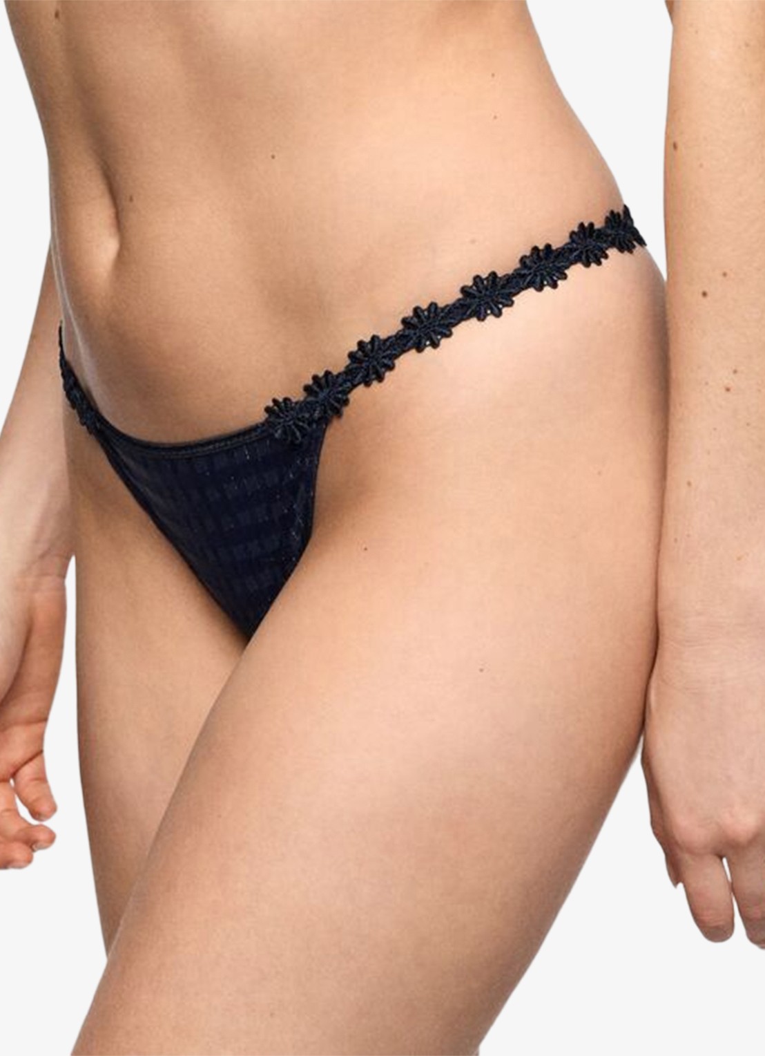 Marie Jo Avero string met ruitdessin - detail 5 donkerblauw