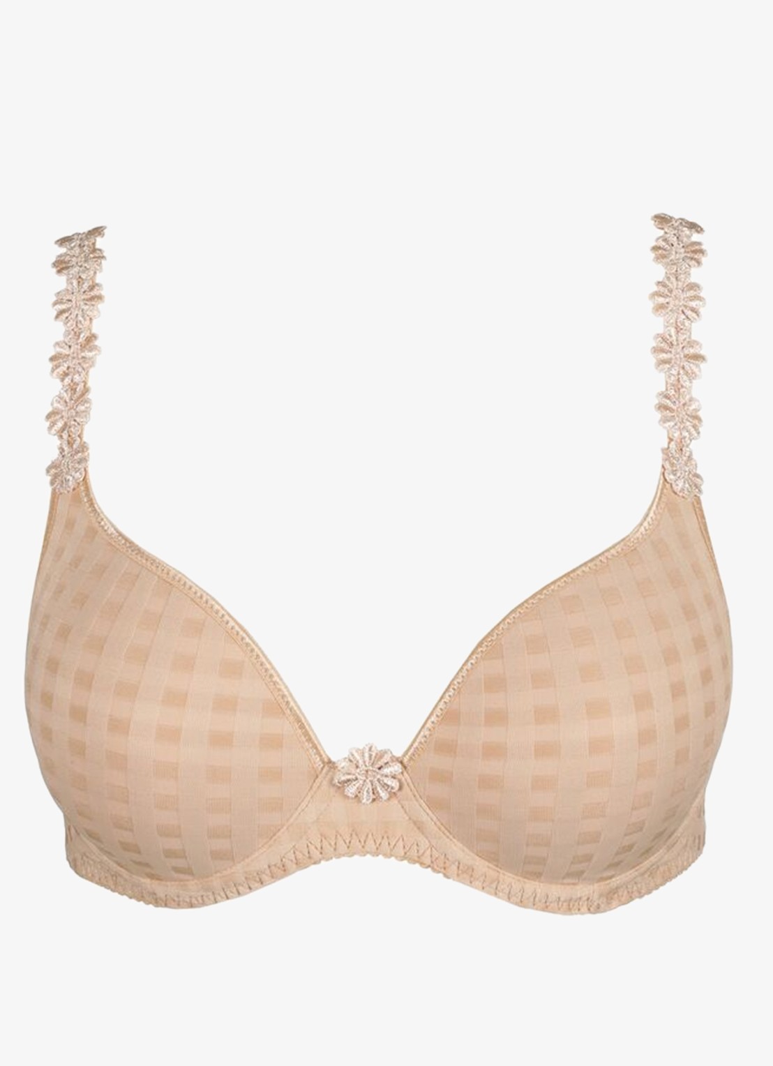 Marie Jo Avero voorgevormde beugel bh met bloemborduring - voorkant 8 beige