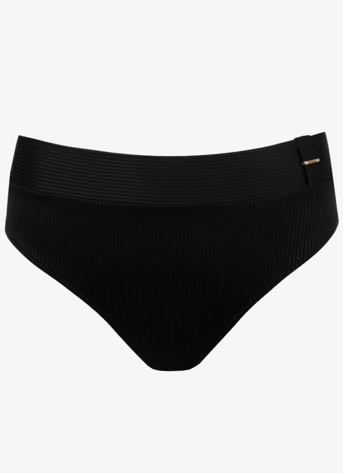 Marie Jo Cassie high waisted bikinislip met structuur - voorkant 3 zwart