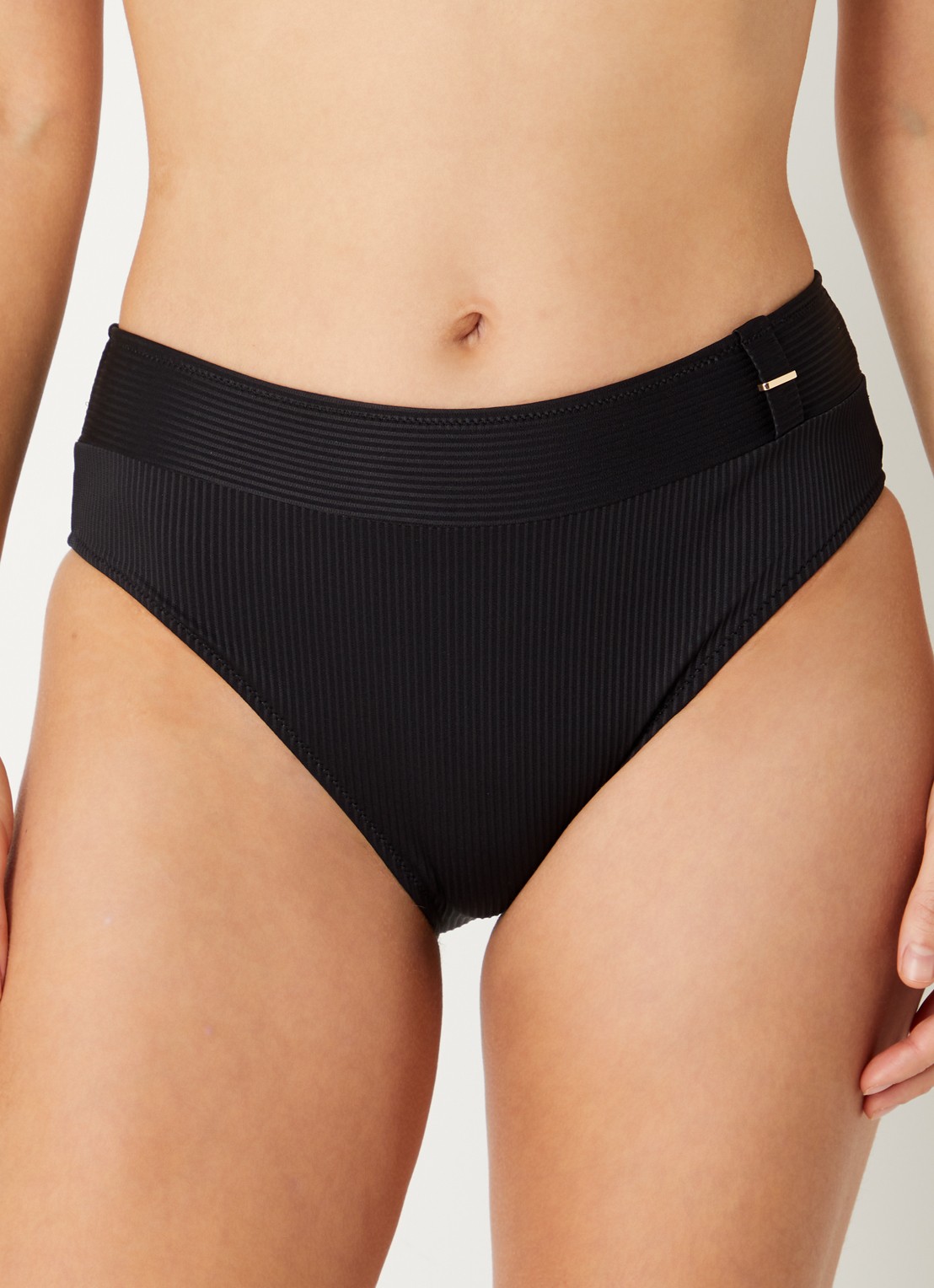 Marie Jo Cassie high waisted bikinislip met structuur - detail 4 zwart