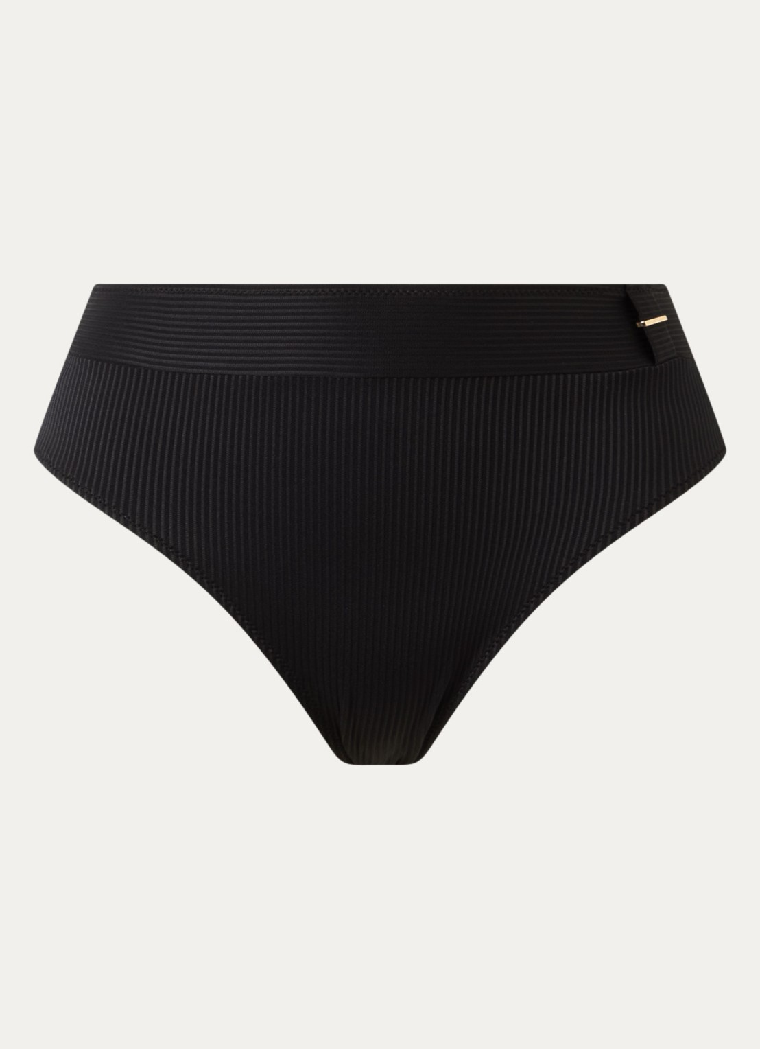 Marie Jo Cassie high waisted bikinislip met structuur - voorkant 2 zwart