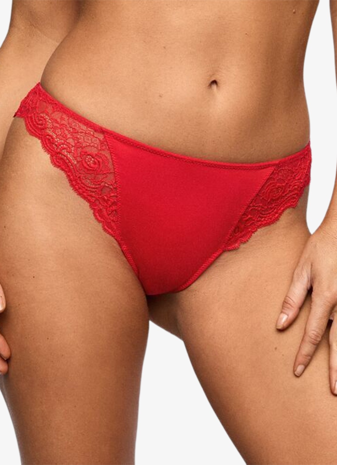 Marie Jo Cyrile slip met kant - detail 4 rood