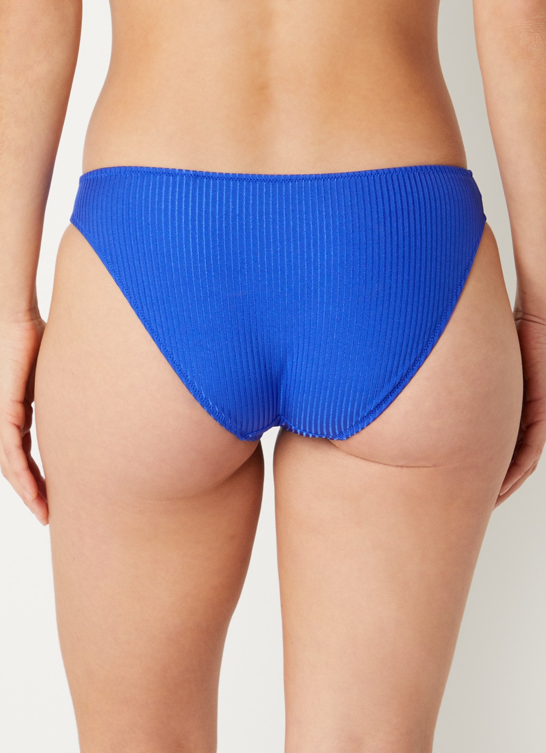 Marie Jo Emly bikinislip met ribstructuur - achterkant 3 kobaltblauw