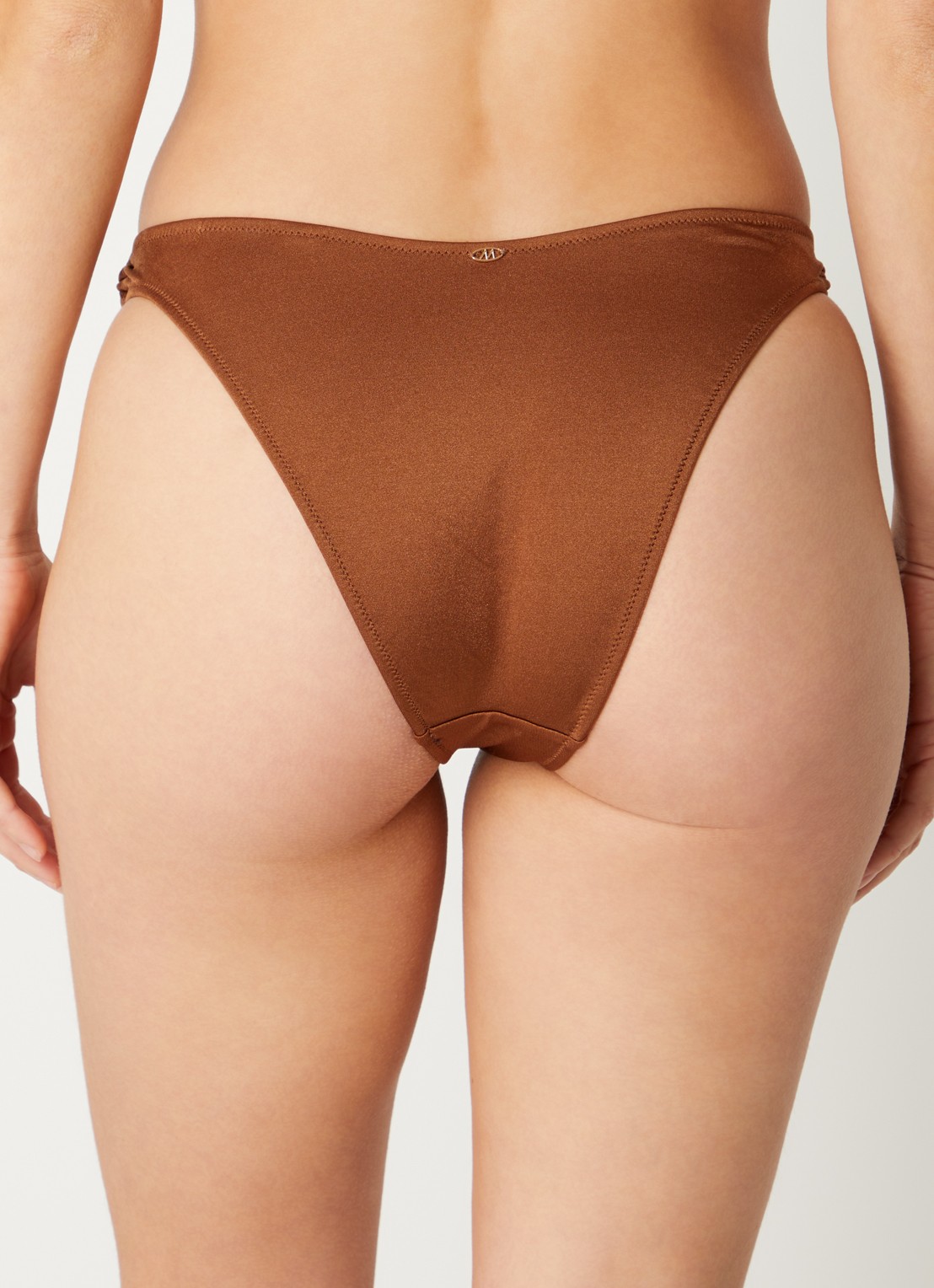 Marie Jo Hello Sunset bikinislip met glanzende finish - achterkant 3 cognac