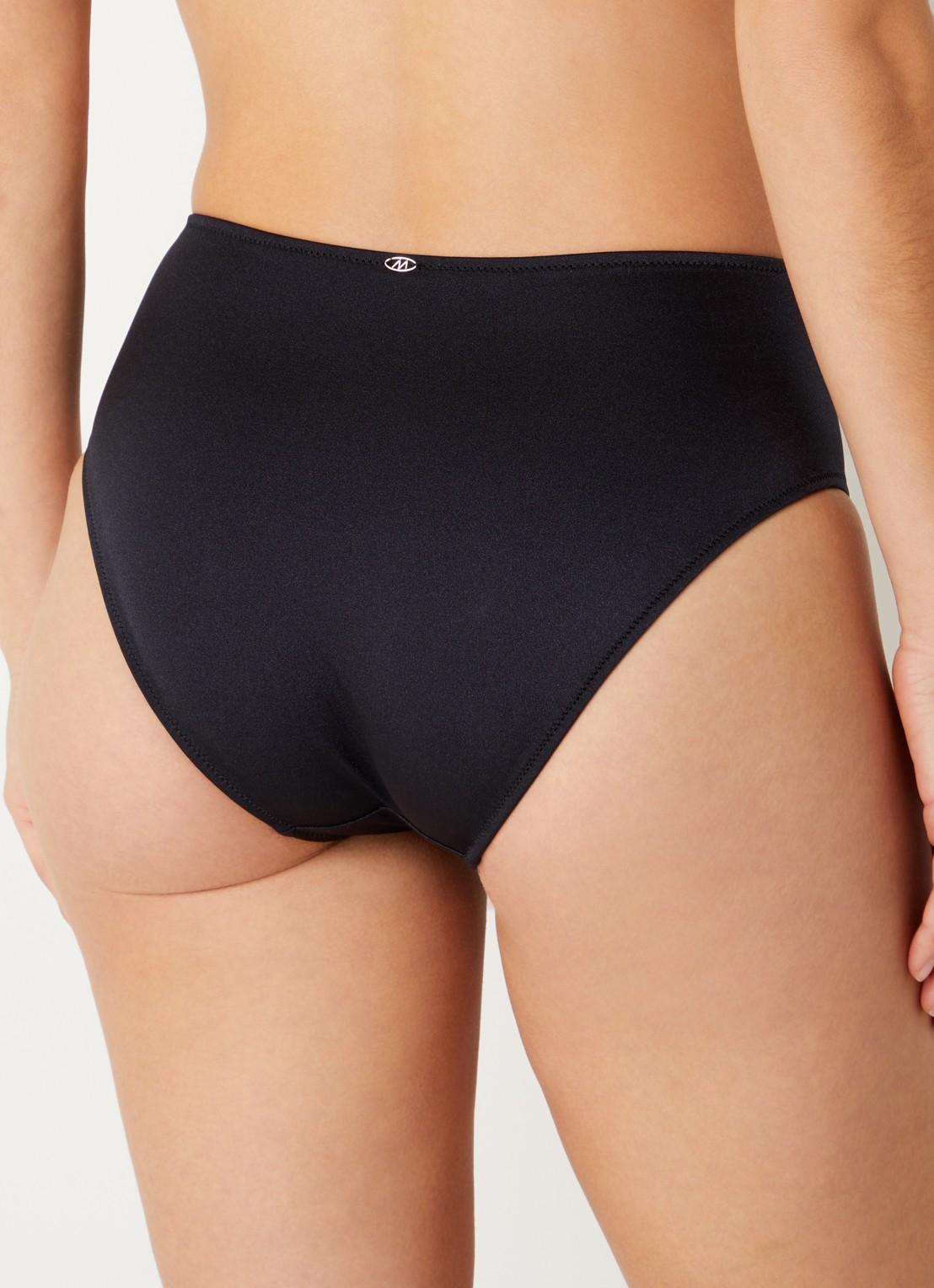 Marie Jo Hello Sunset high waisted bikinislip met glazende finish - achterkant 3 zwart