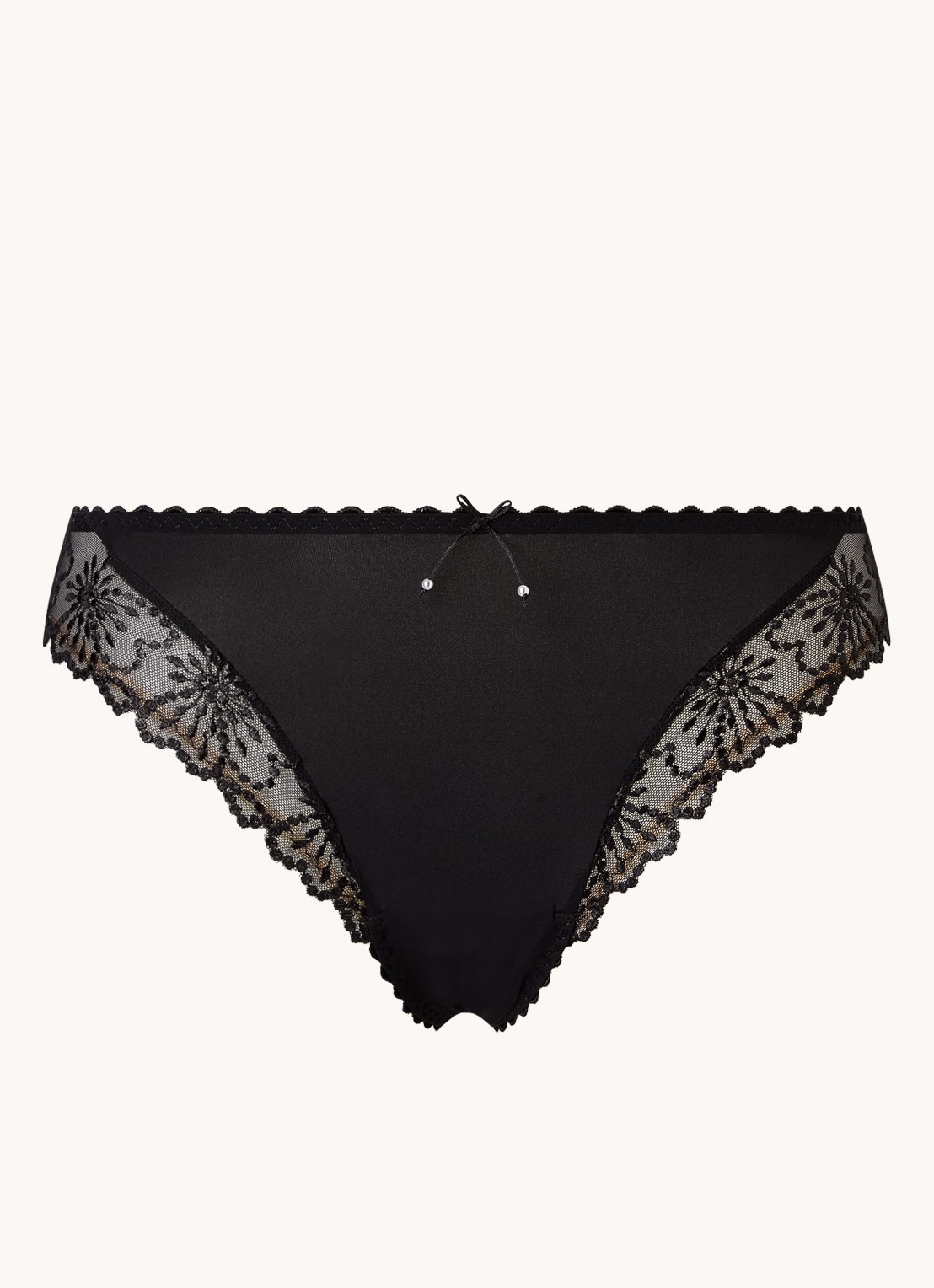 Marie Jo Jane slip met borduring - voorkant zwart