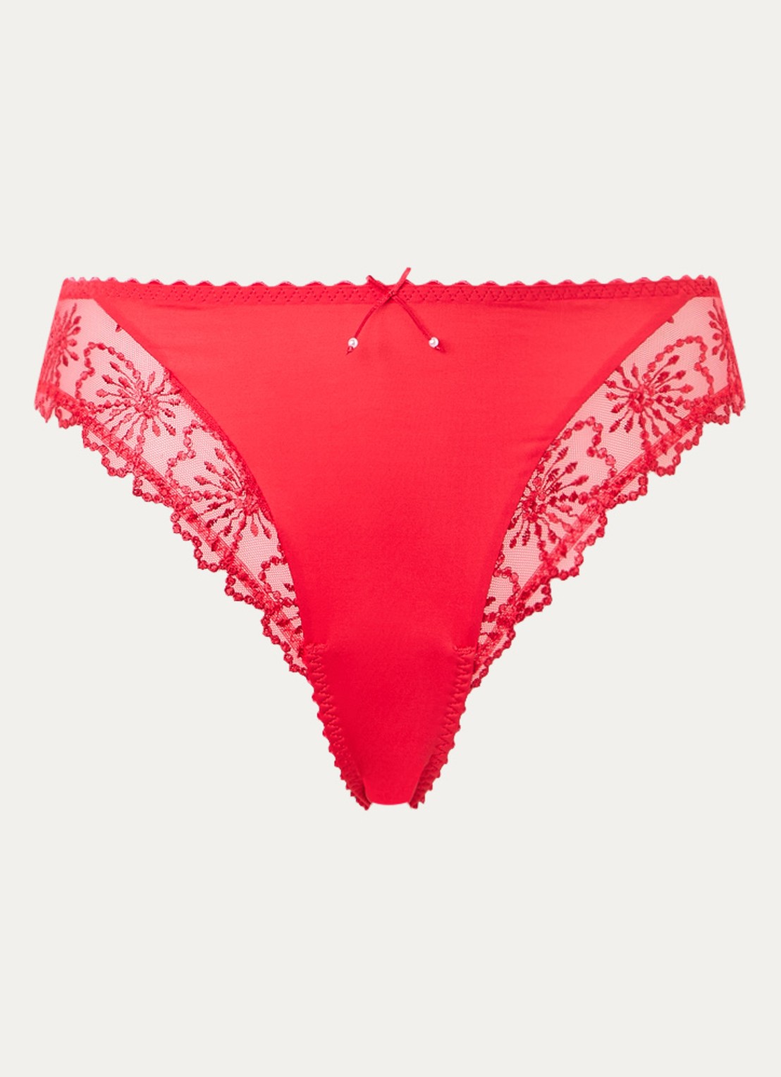 Marie Jo Jane slip met borduring - voorkant 4 rood