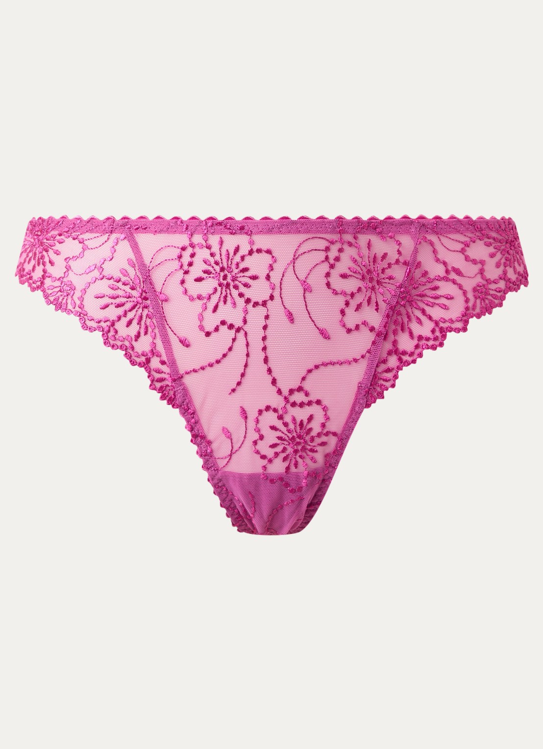 Marie Jo Jane string met borduring - voorkant 4 fuchsia