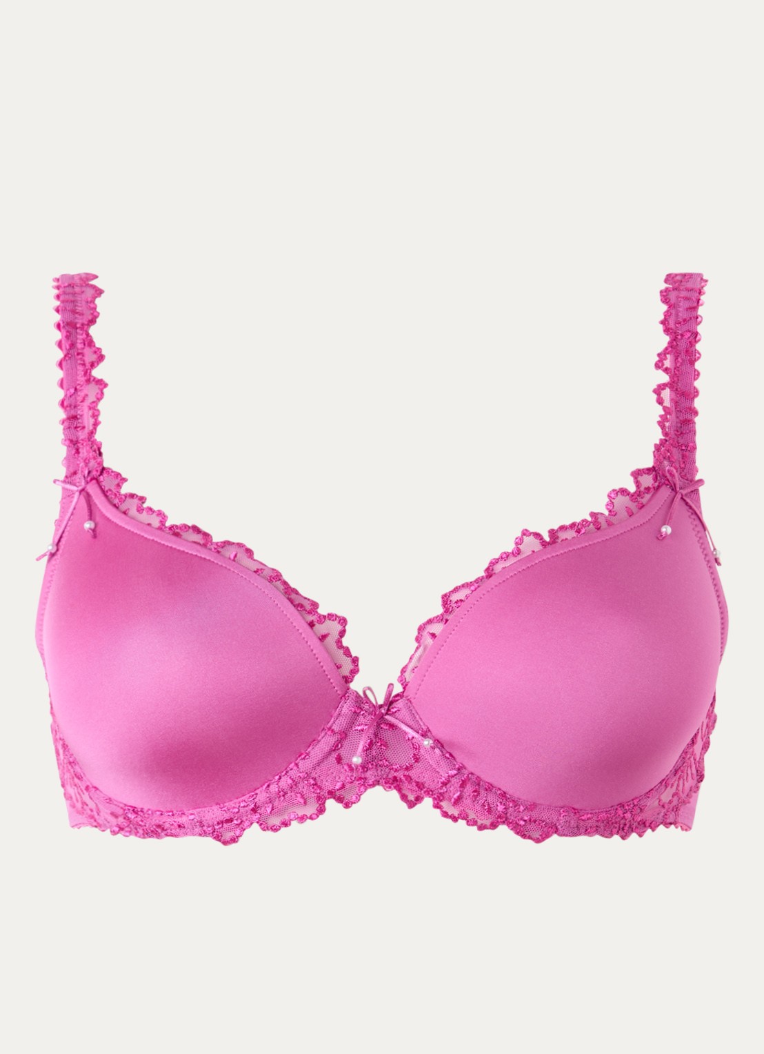 Marie Jo Jane voorgevormde bh met kralendecoratie - voorkant fuchsia