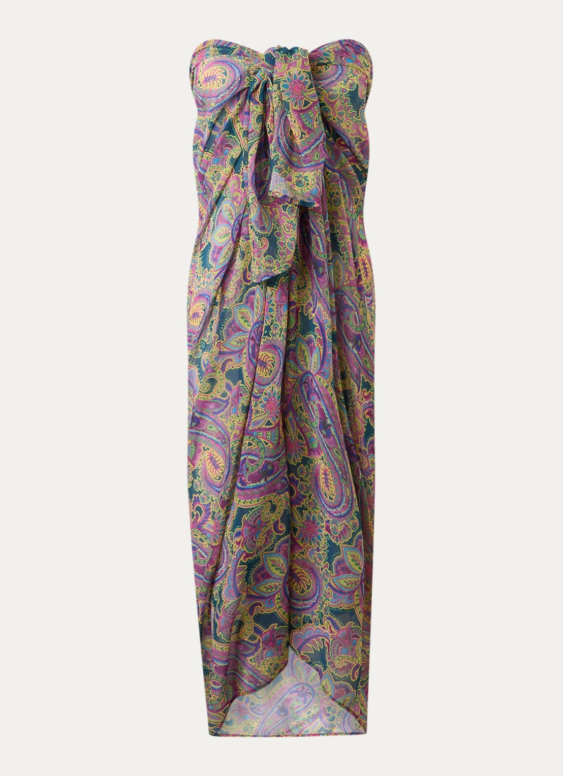Marie Jo Jolise sarong met paisley dessin - voorkant 3 paars