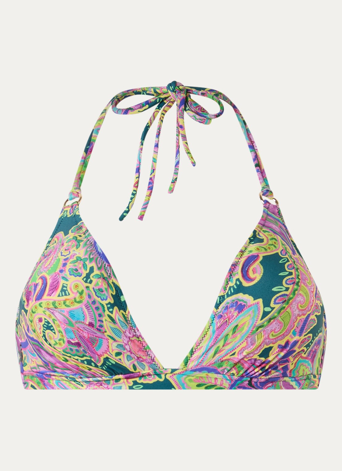 Marie Jo Jolise voorgevormde triangel bikinitop met paisley dessin - voorkant 4 roze