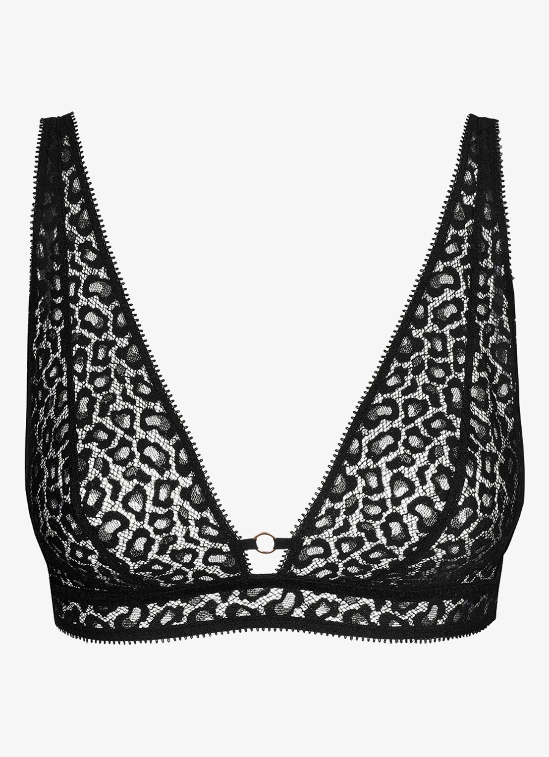 Marie Jo Juliane bralette met panterprint - voorkant 6 zwart