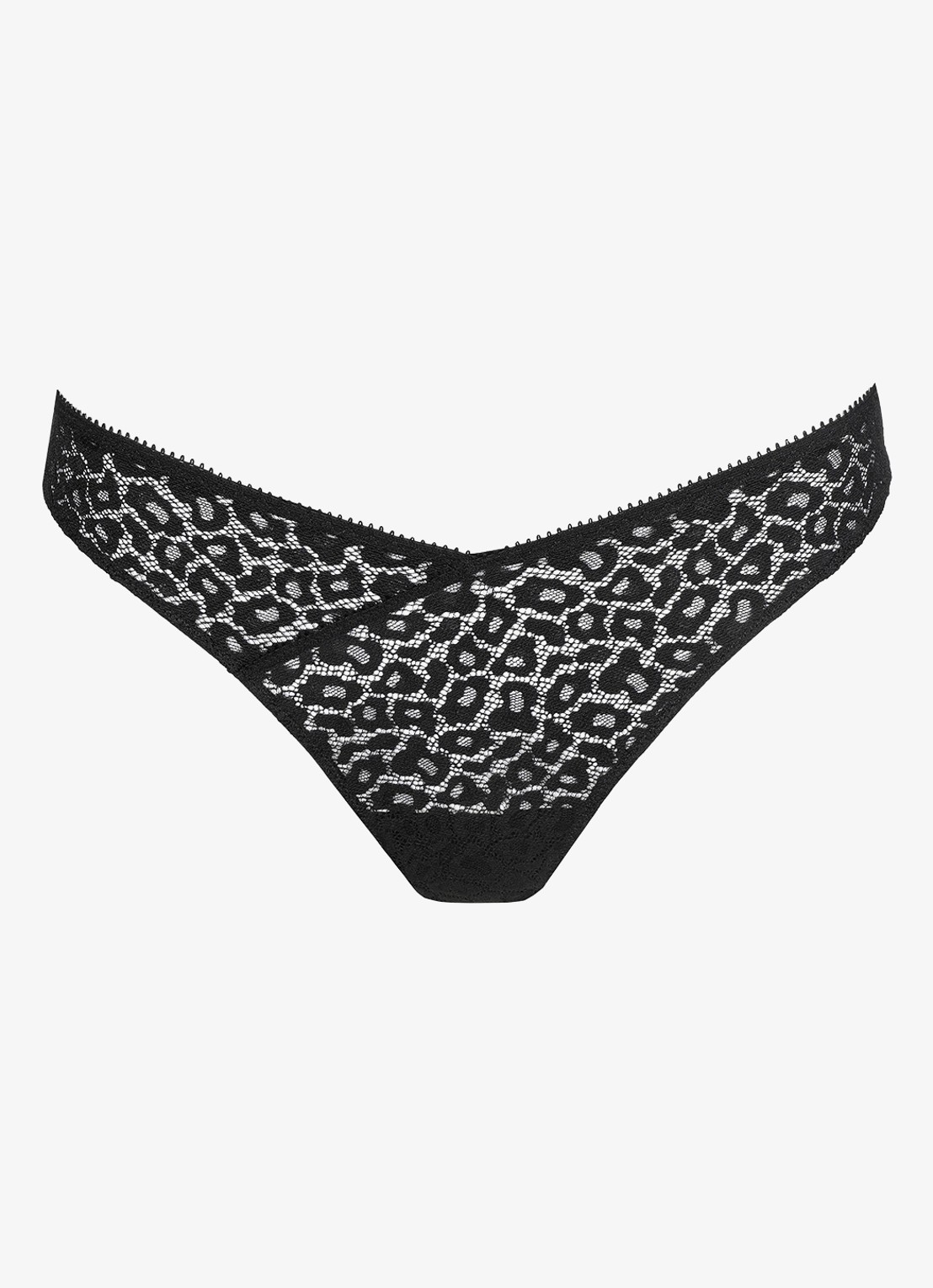Marie Jo Juliane string met panterprint - voorkant zwart