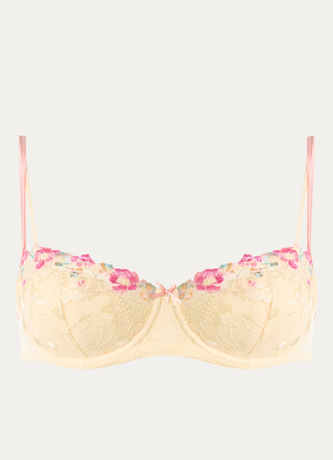 Marie Jo Lizelot balconette bh met overlay van kant - voorkant 3 lichtgeel