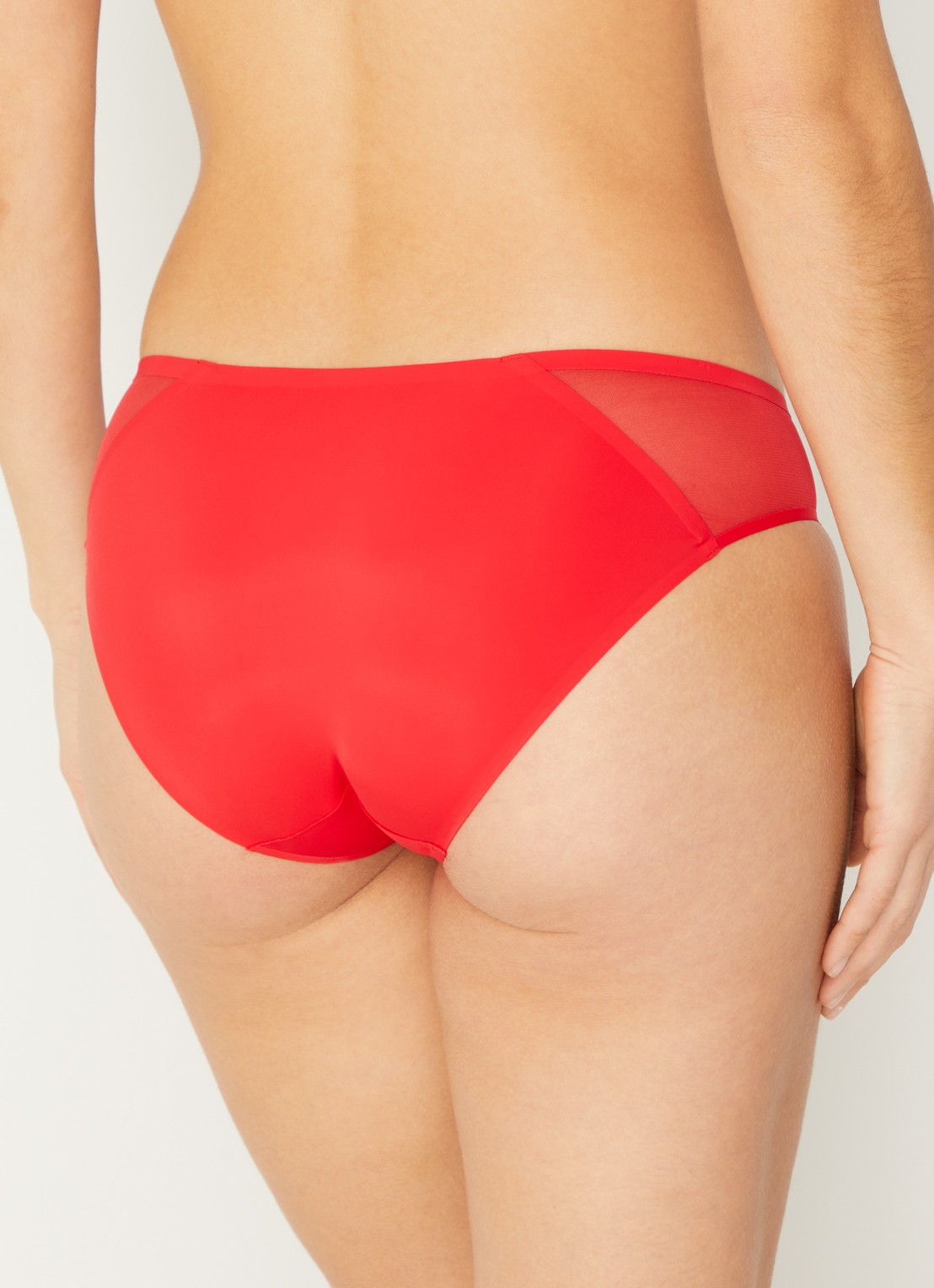 Marie Jo Louie naadloze slip met mesh - achterkant 3 rood