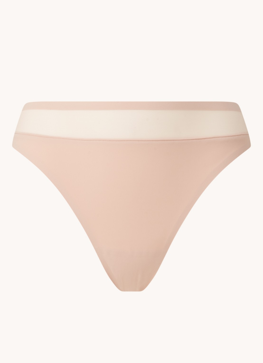 Marie Jo Louie naadloze string met mesh - voorkant 3 oudroze